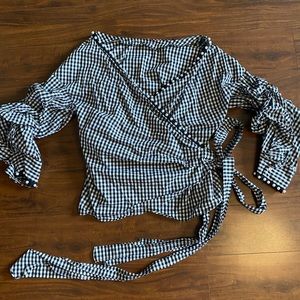 Zara wrap top!